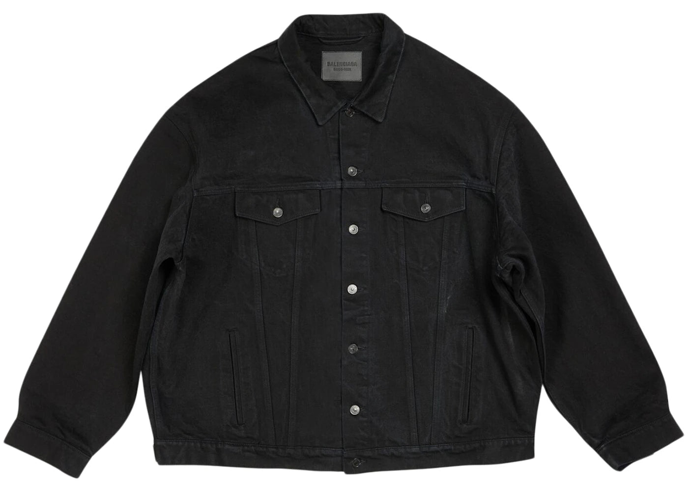 Balenciaga Japanese Selvedge Heavy Denim Oversized Jacket Black