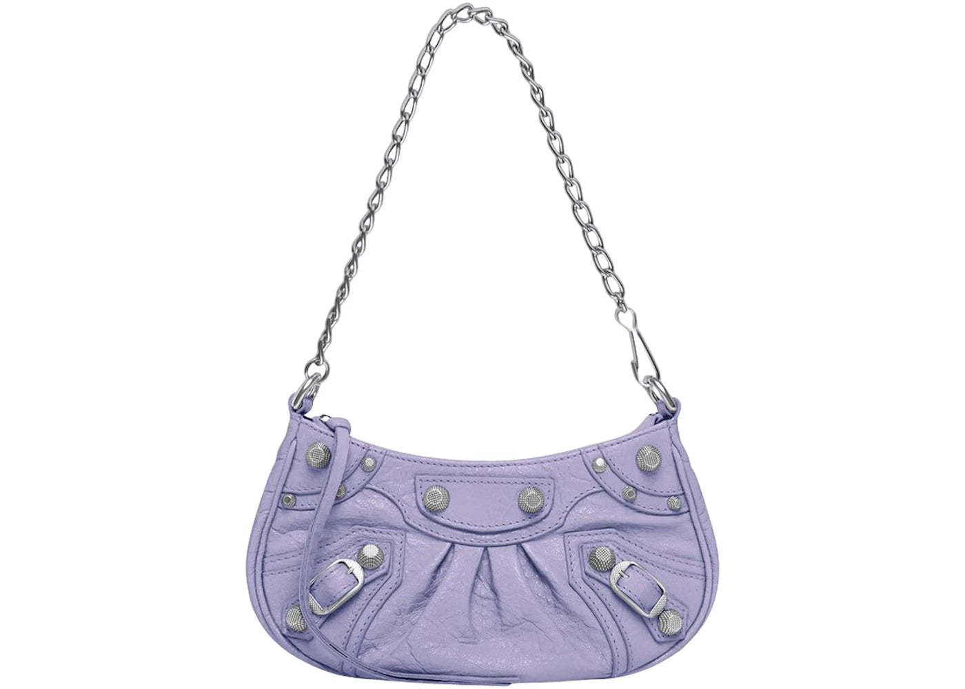 Balenciaga Le Cagole Mini Bag with Chain Lilac