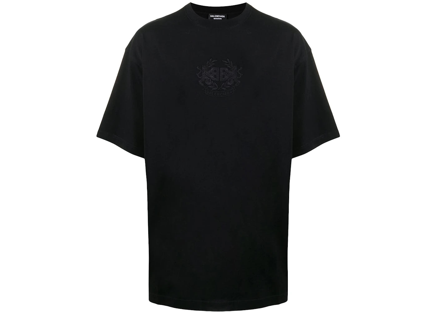 Balenciaga Lion's Laurel Logo T-shirt Black