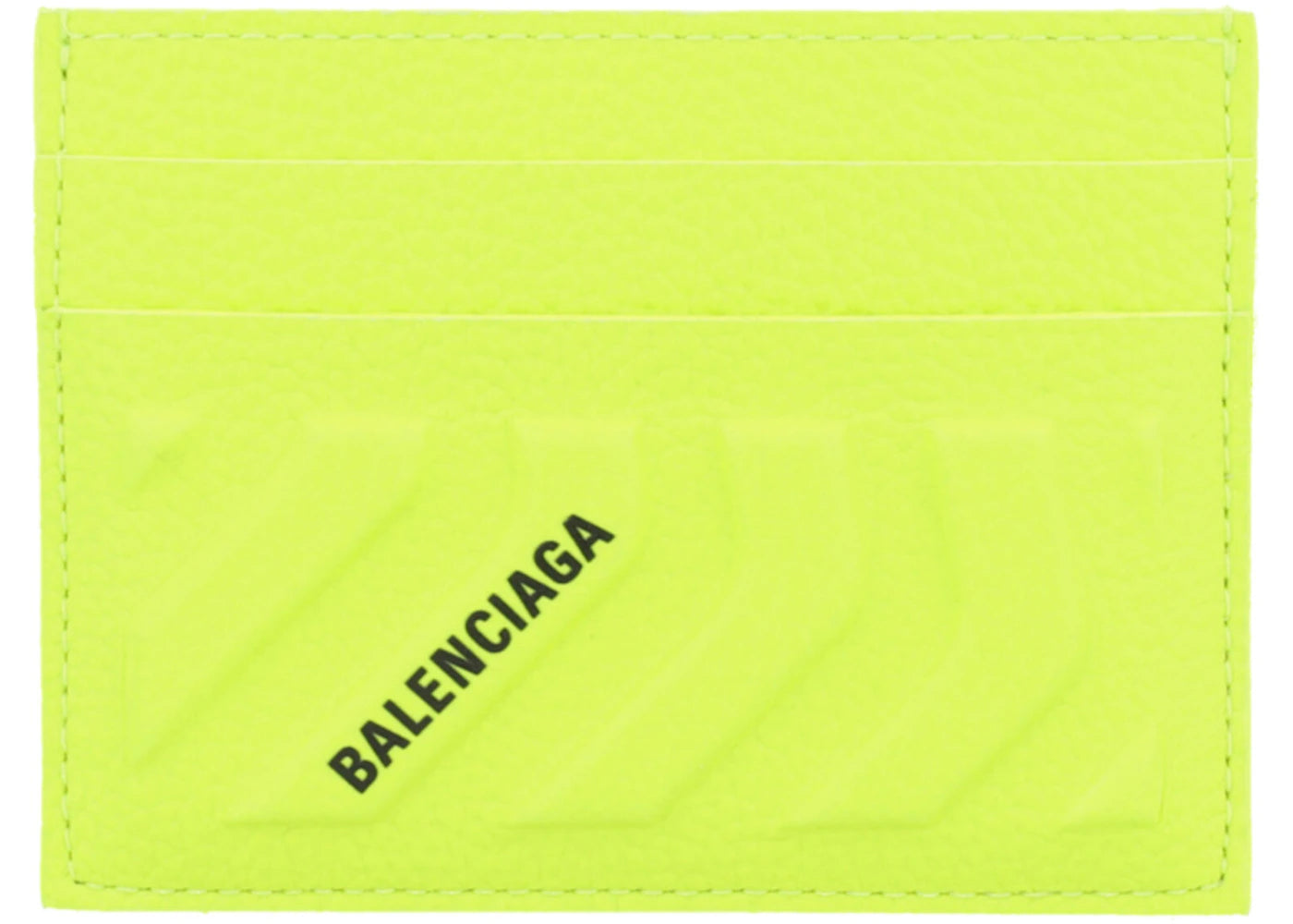 Balenciaga Logo Card Holder Bright Green