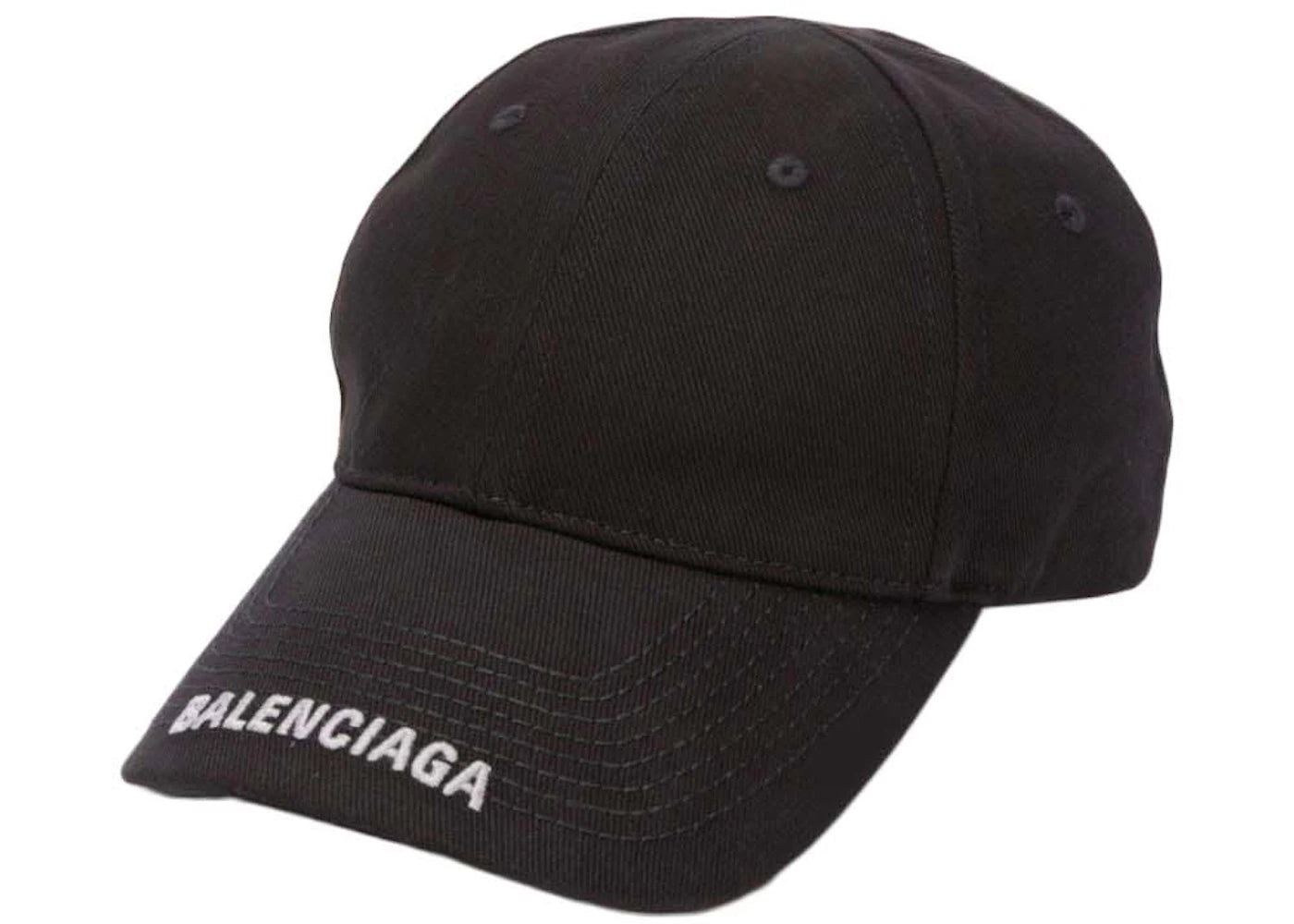 Balenciaga Logo-Embroidered Cap Black
