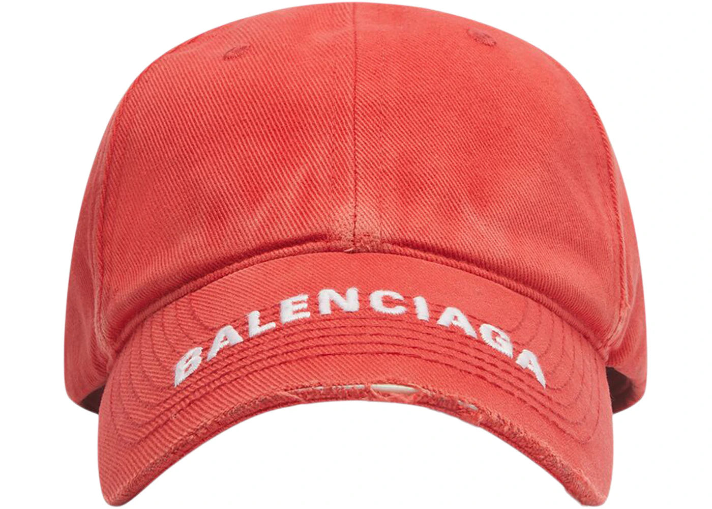 Balenciaga Logo Visor Cap Bright Red/White