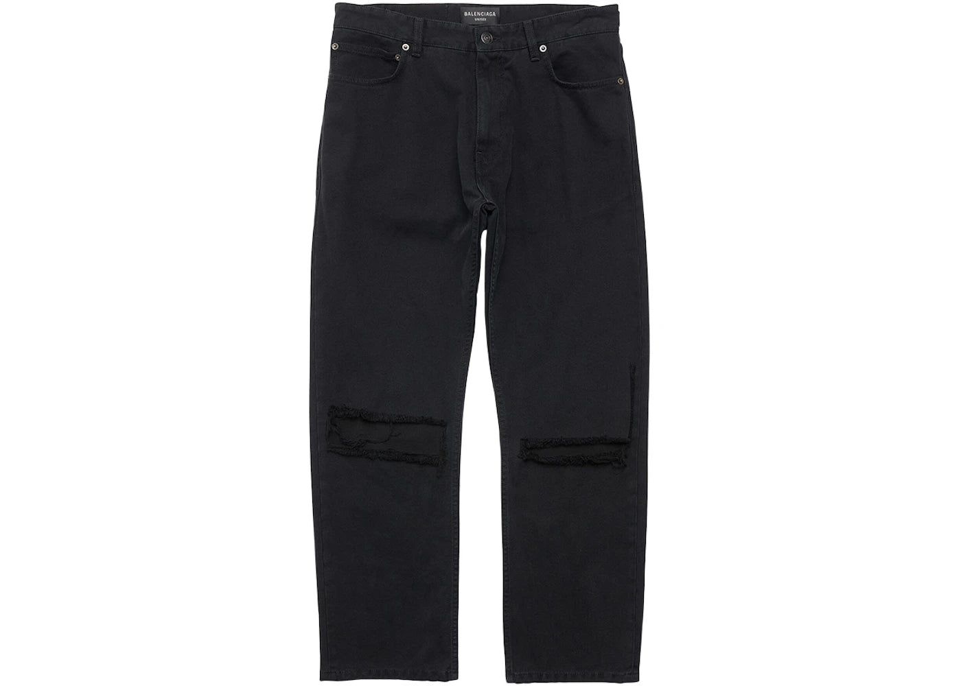 Balenciaga Loose Fit Buckle Pants Black