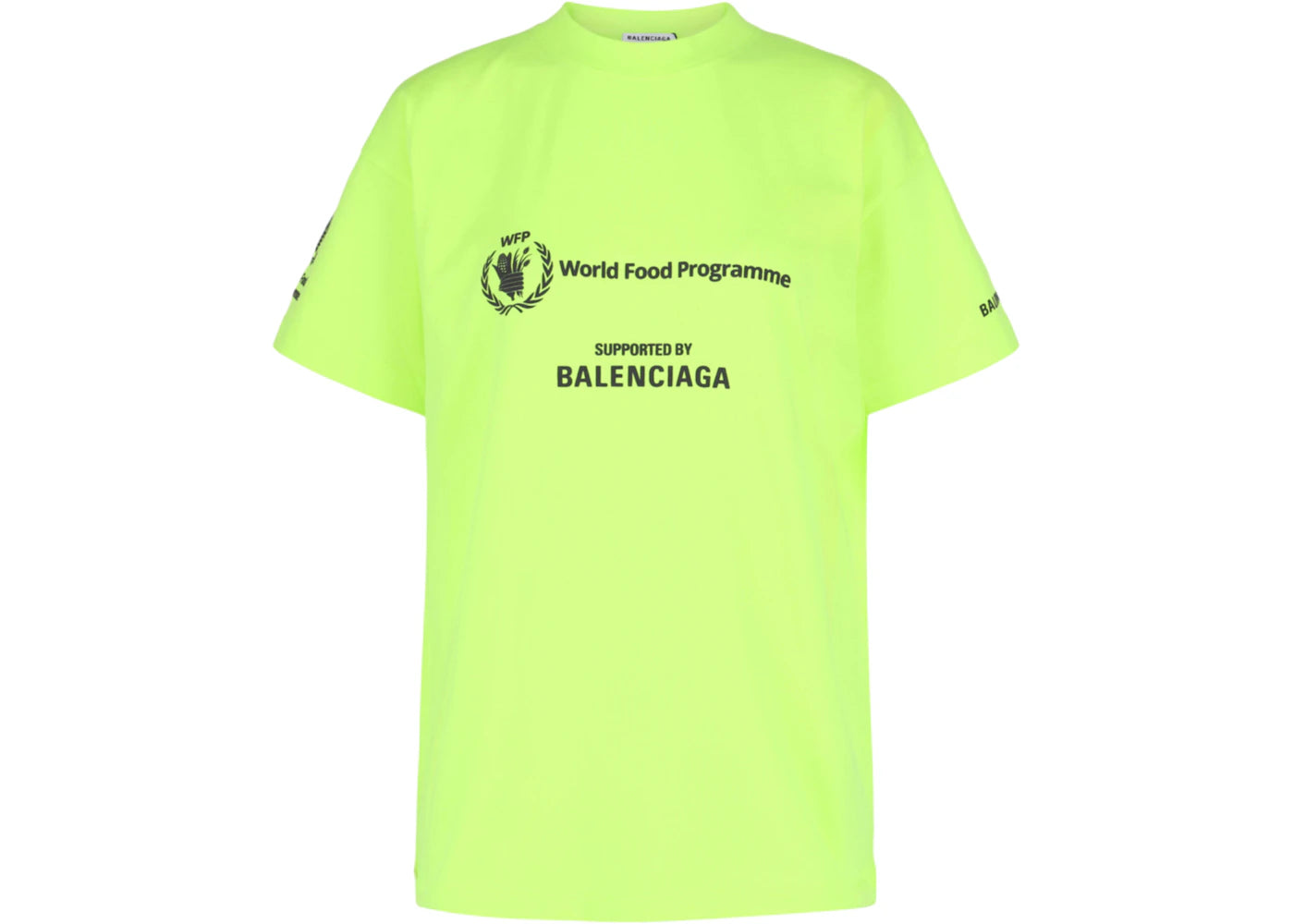 Balenciaga Medium Fit T-shirt Fluorescent Yellow/Black