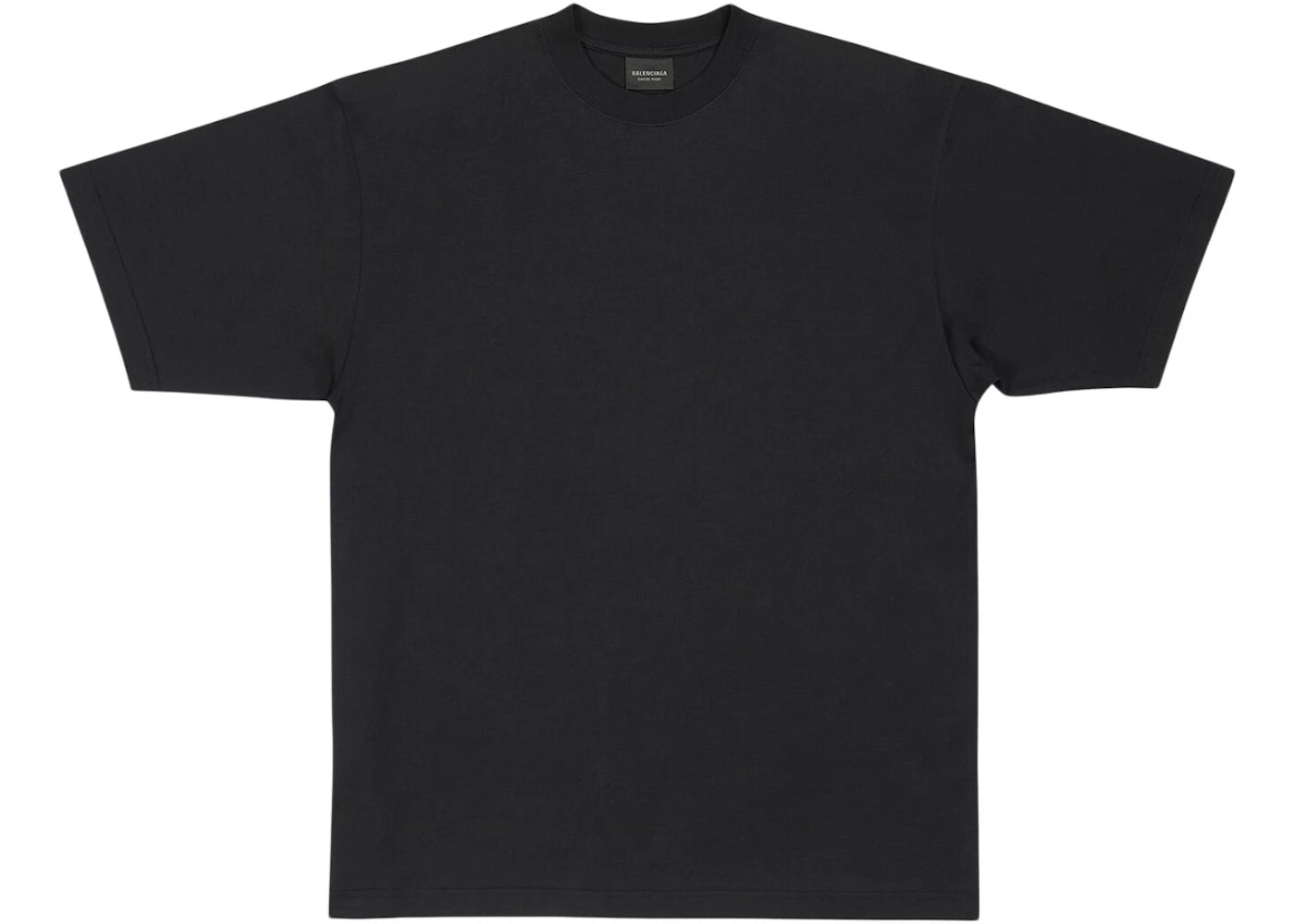 Balenciaga Men's Care Label Medium Fit T-Shirt Black