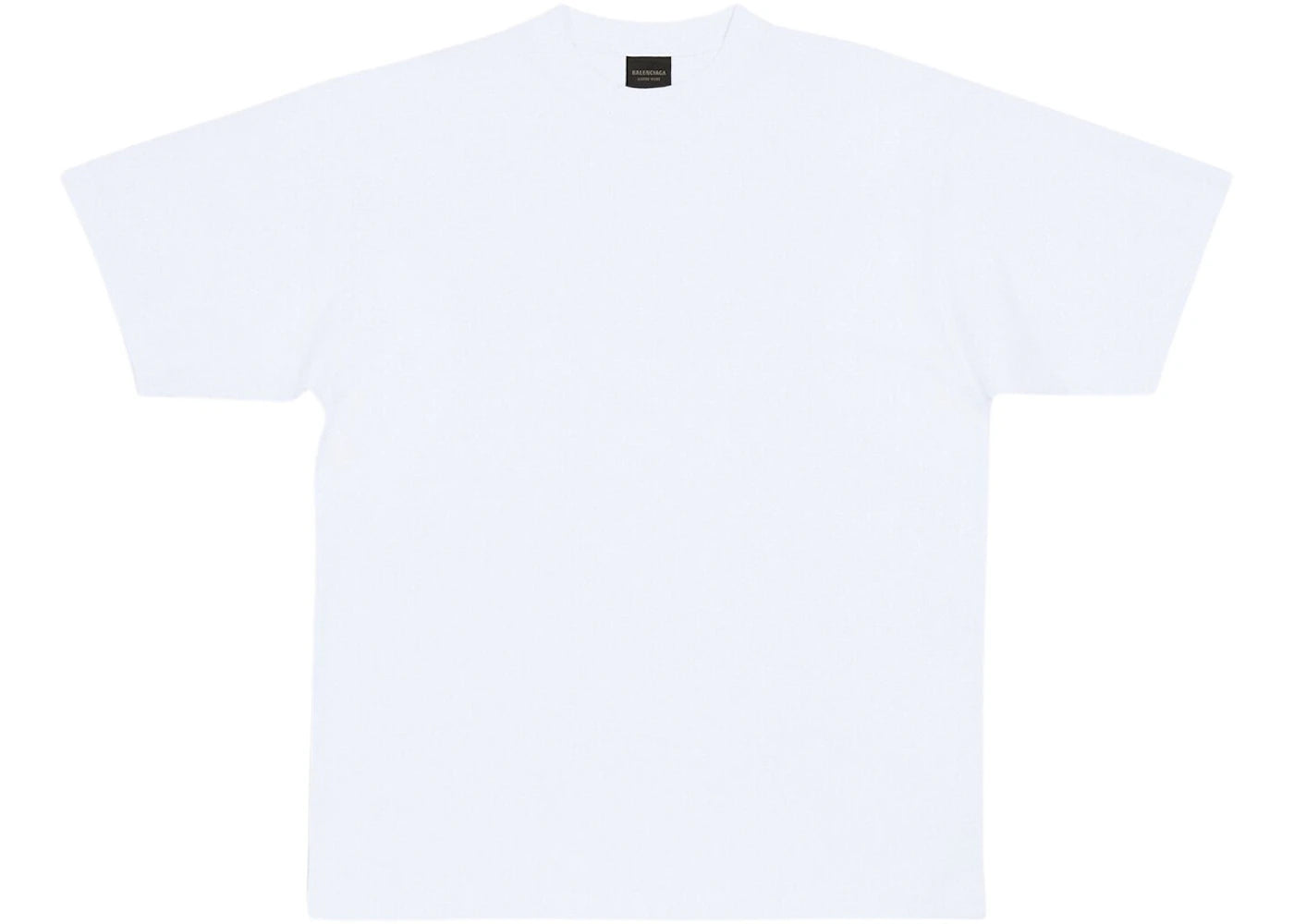 Balenciaga Men's Care Label Medium Fit T-Shirt White/Black