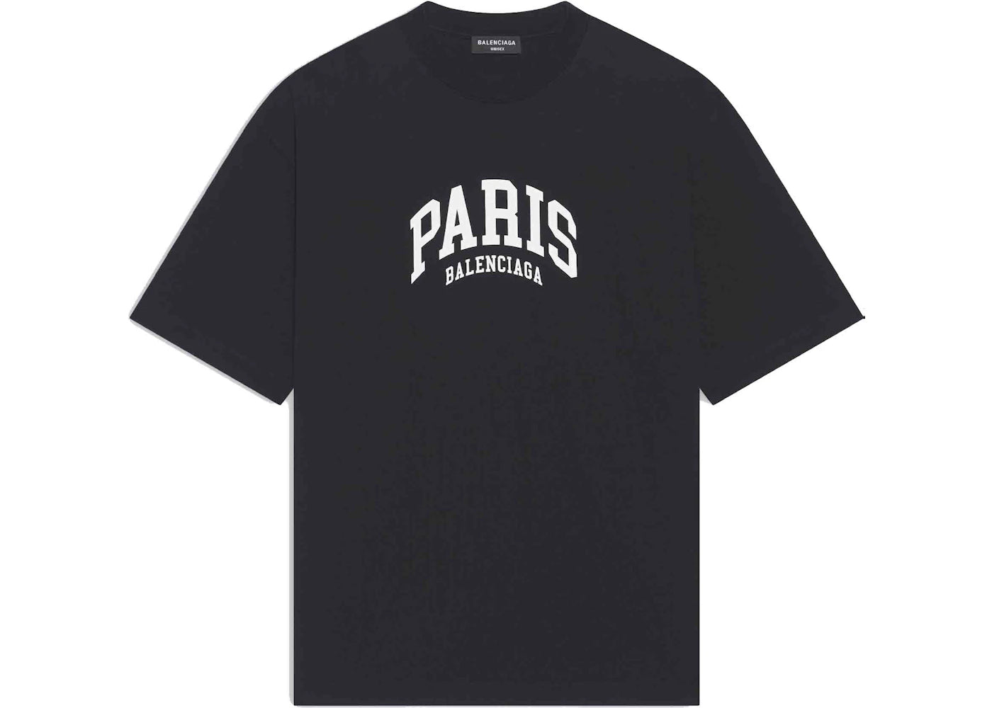 Balenciaga Mens Cities Paris Medium Fit T-shirt Black