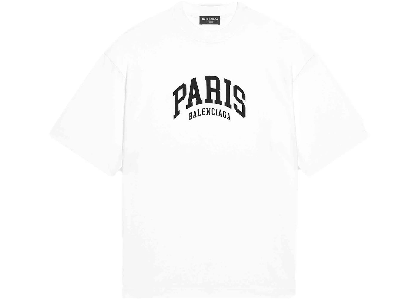 Balenciaga Mens Cities Paris Medium Fit T-shirt White
