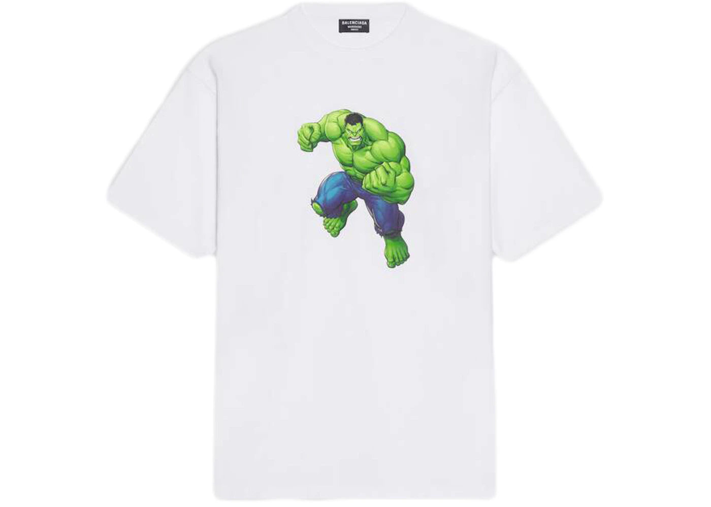 Balenciaga Mens Hulk 2021 MARVEL Medium Fit T-shirt White