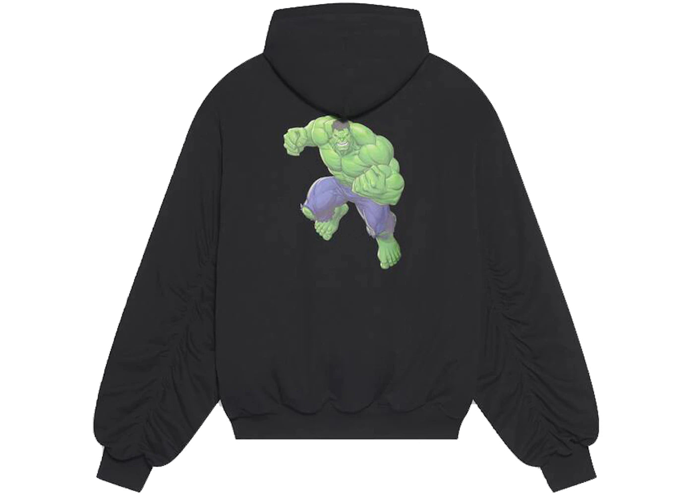 Balenciaga Mens Hulk 2021 MARVEL Padded Bomber Hoodie Black