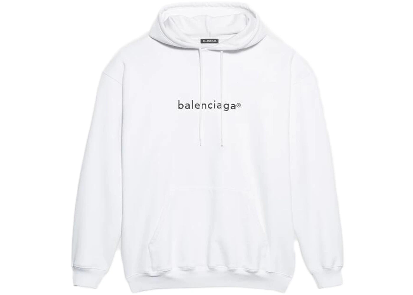 Balenciaga Mens New Copyright Medium Fit Hoodie White