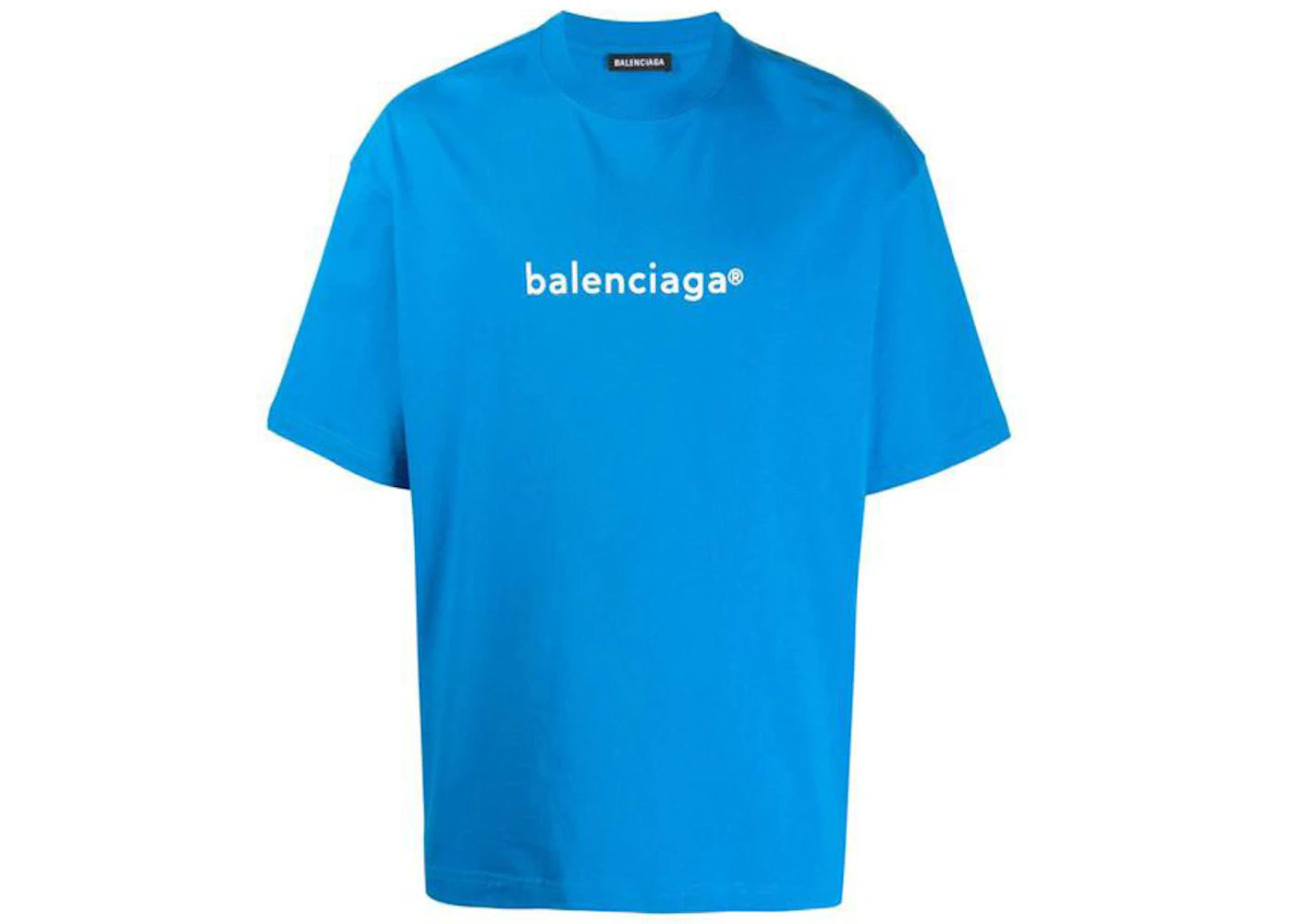 Balenciaga New Copyright Medium Fit T-shirt Blue/White