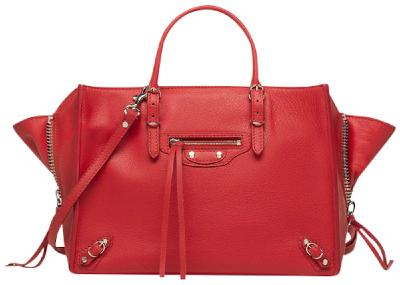 Balenciaga Papier A6 Zip Around Rouge Tango