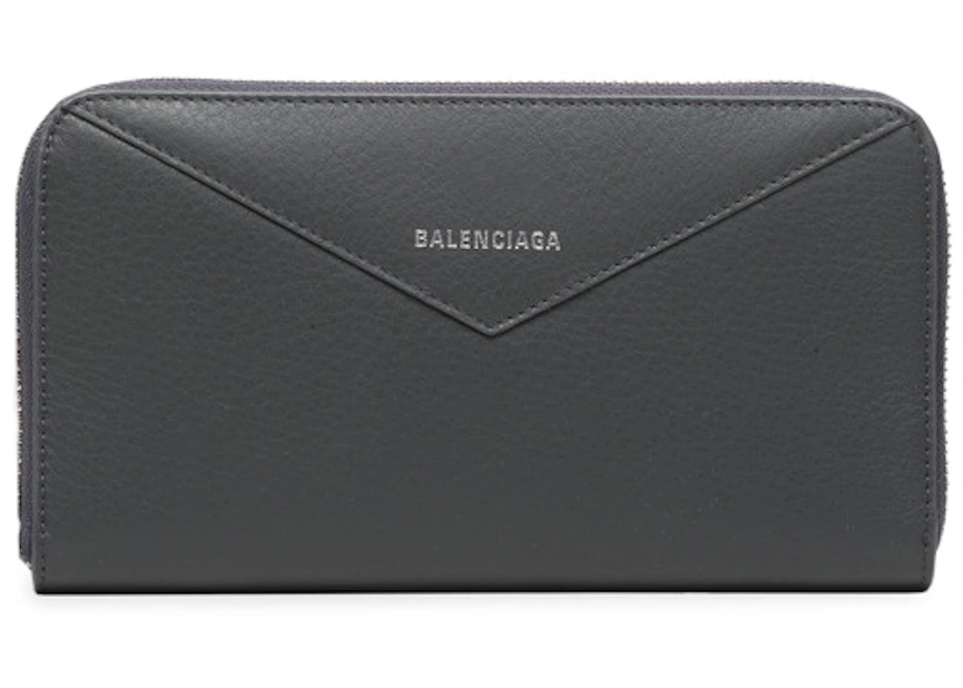Balenciaga Papier Continental Zip Around Gris Fossile
