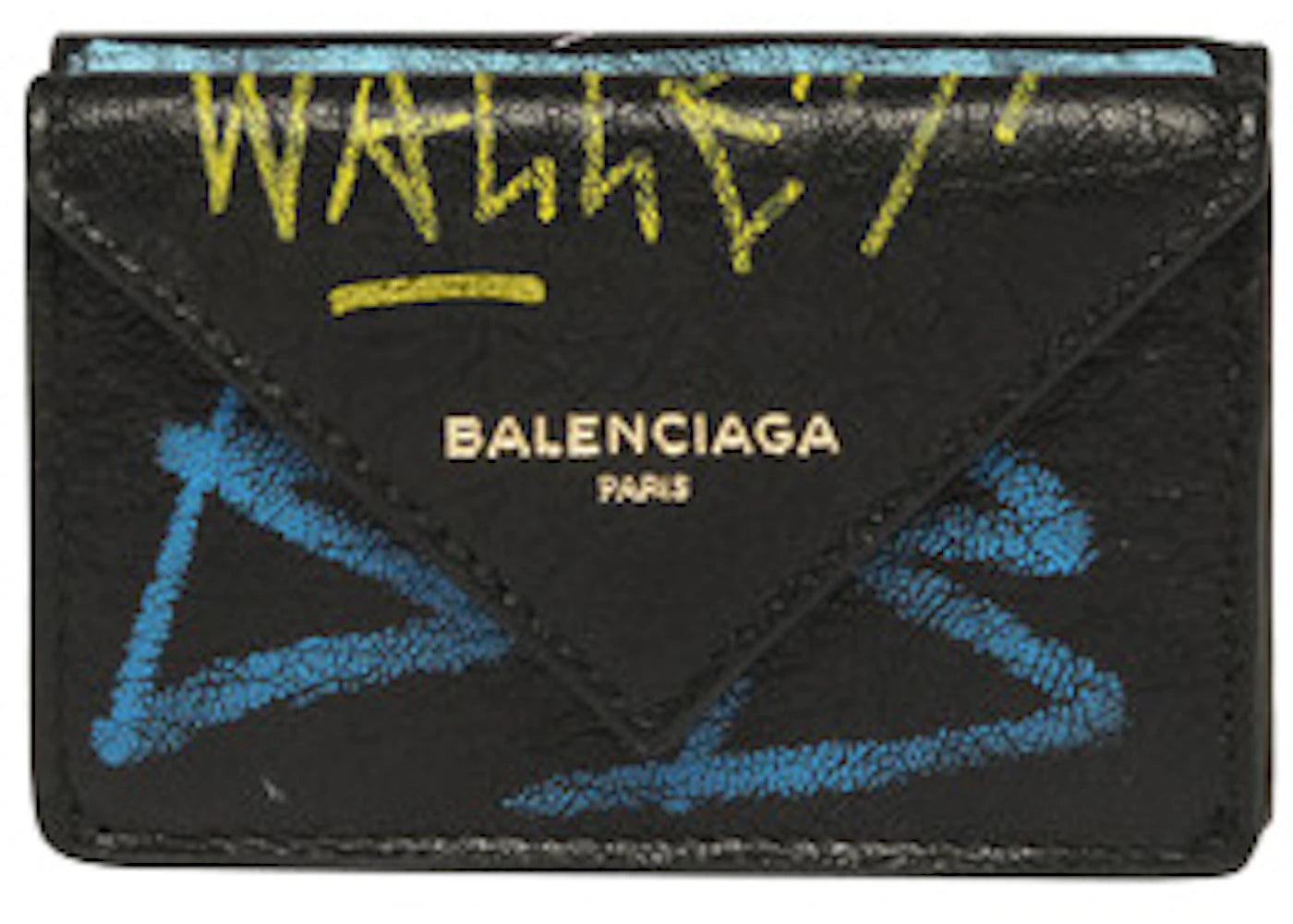 Balenciaga Papier Wallet Graffiti Mini Black