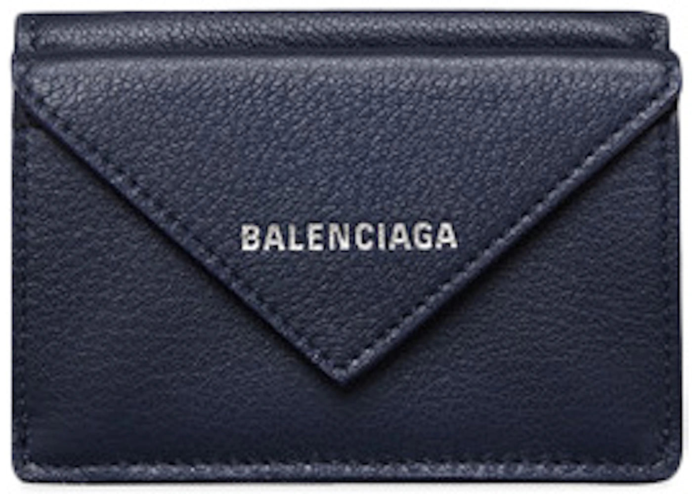 Balenciaga Papier Wallet Mini Deep Blue