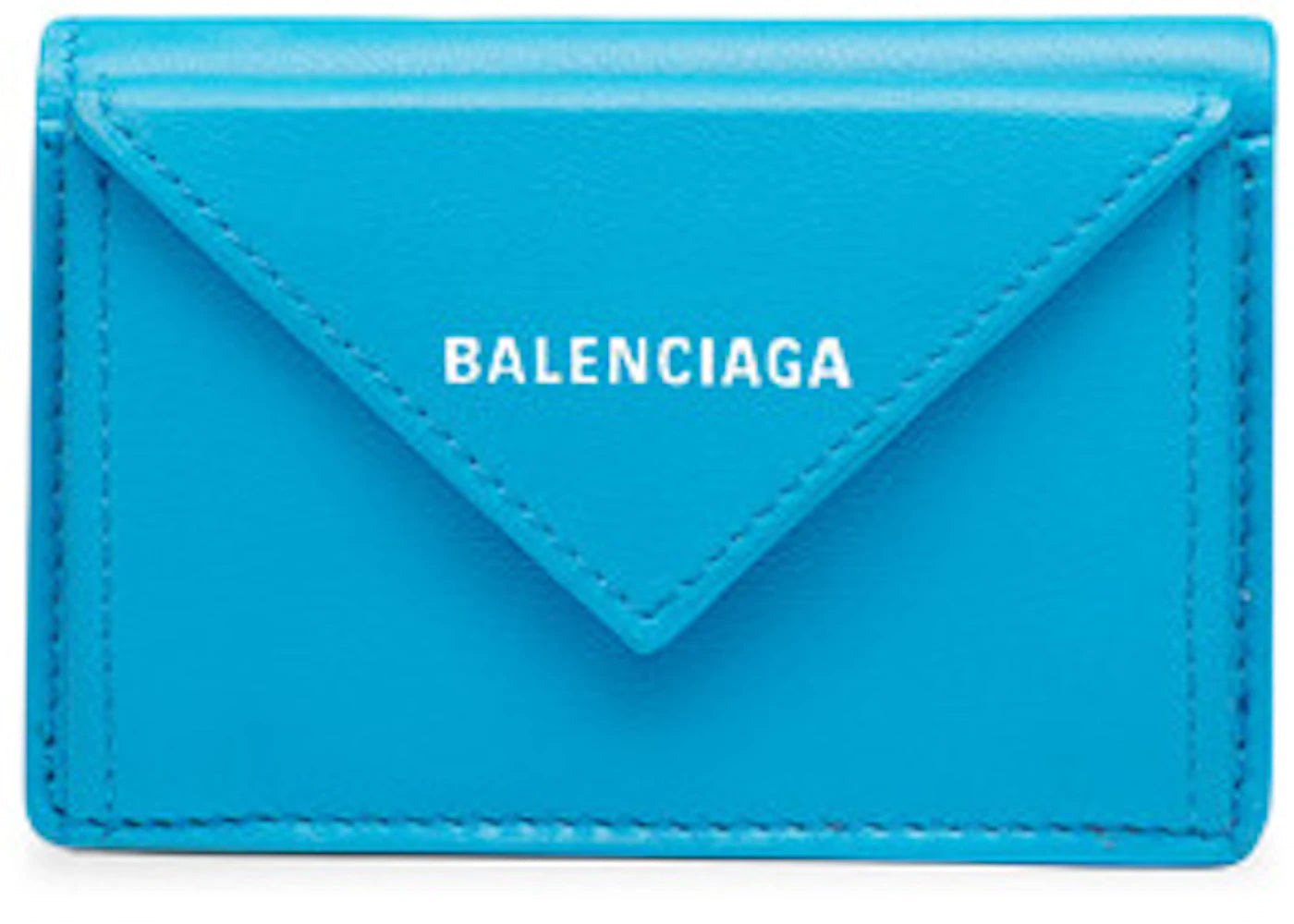 Balenciaga Papier Wallet Mini Light Blue