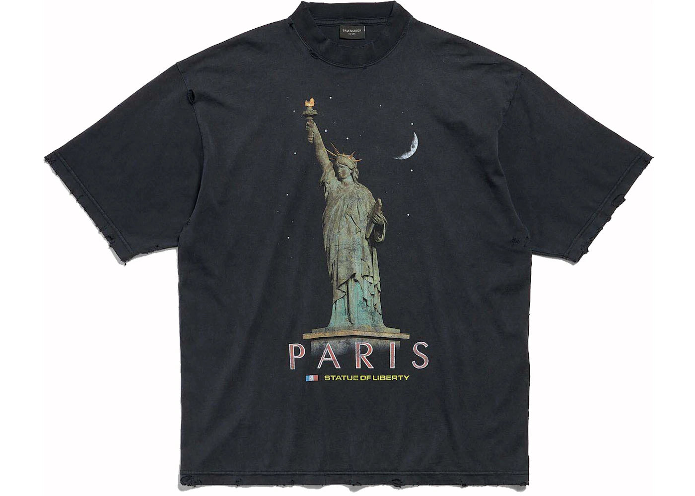 Balenciaga Paris Liberty Medium Fit T-Shirt Black