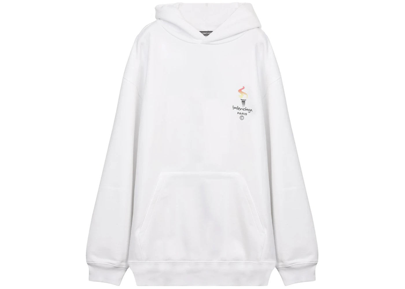 Balenciaga Paris Olympics Embroidery Hoodie White
