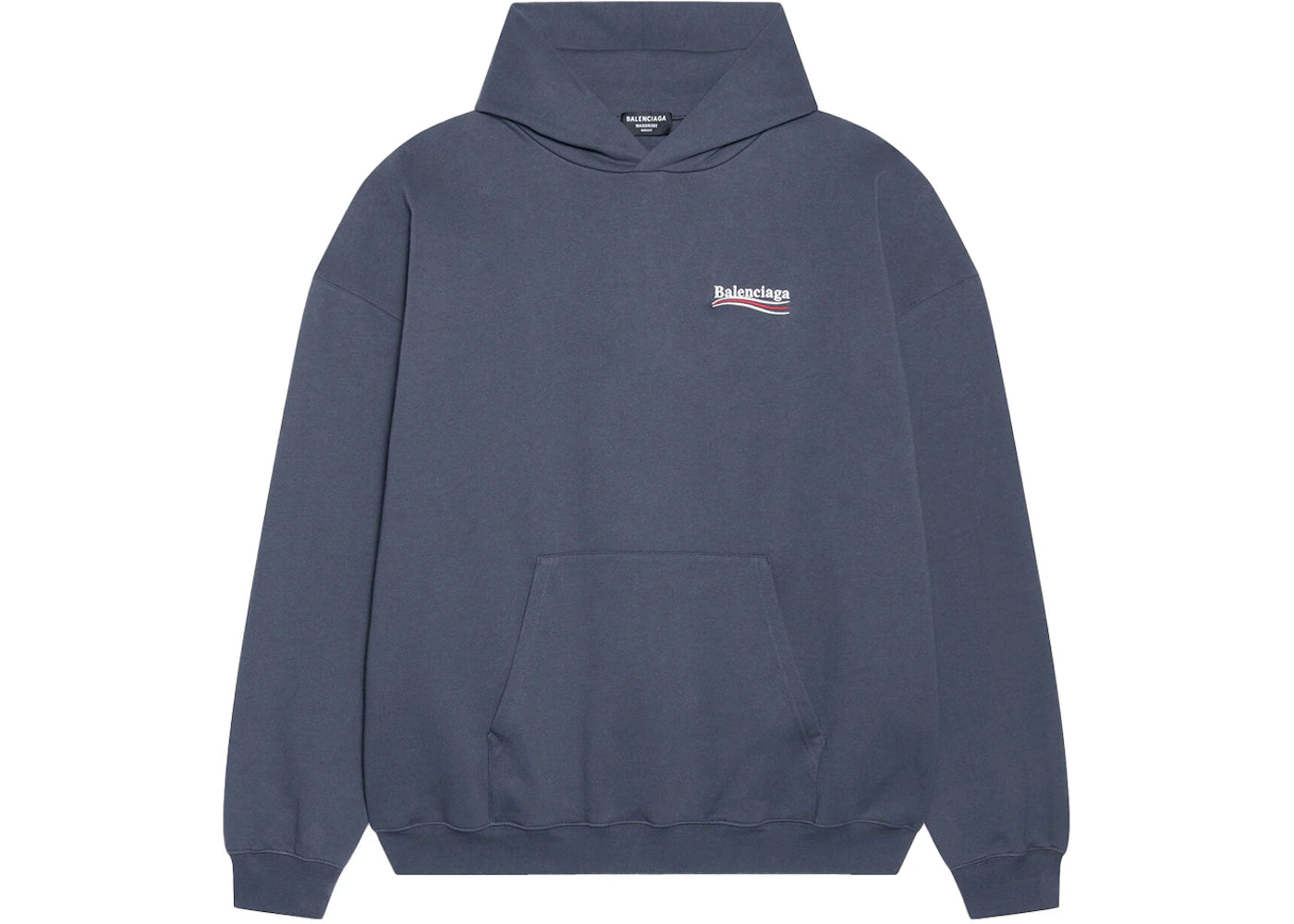 Balenciaga Political Campaign Large Fit Hoodie Dark Grey/White