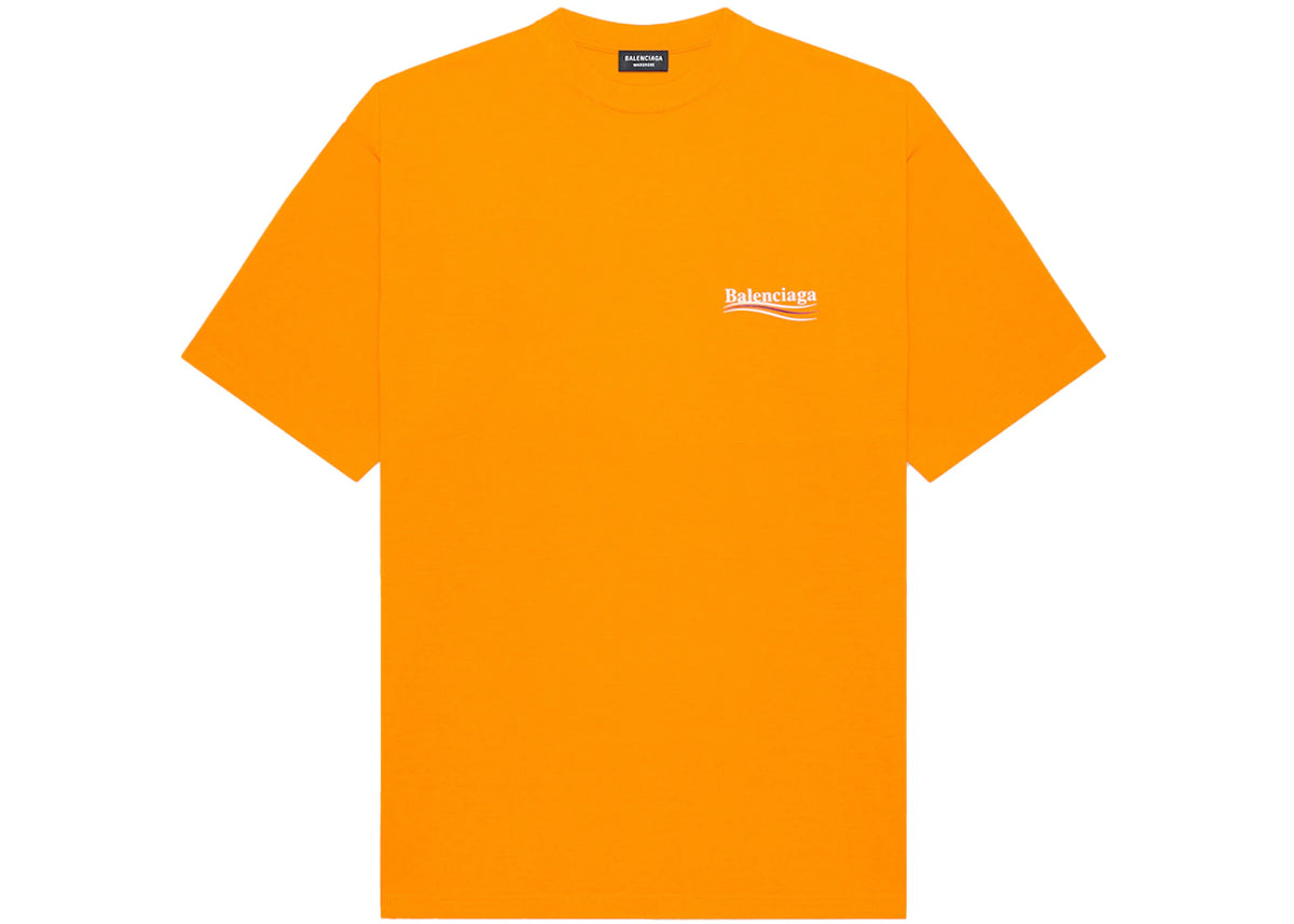Balenciaga Political Campaign Large Fit T-Shirt Fluo Orange