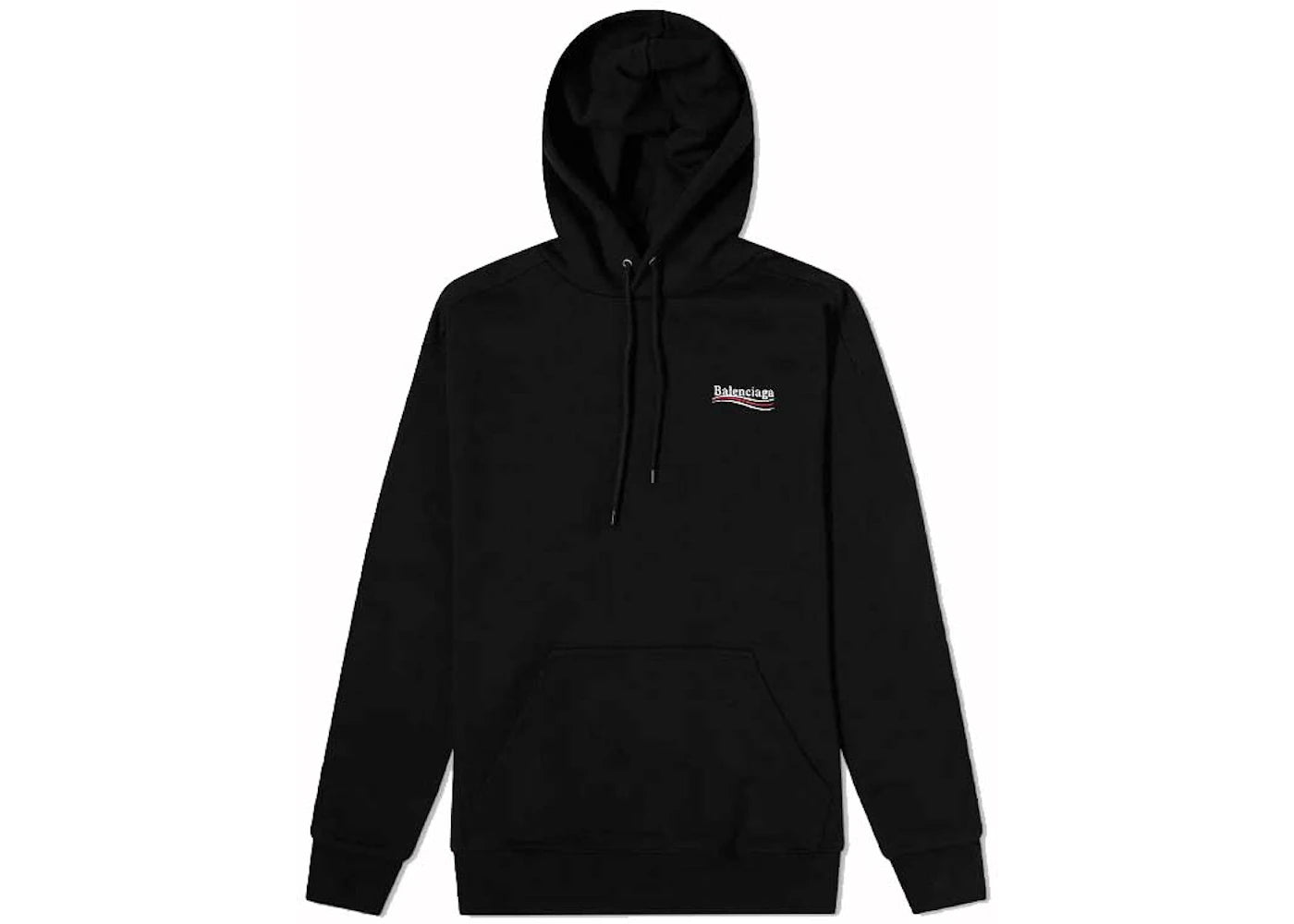 Balenciaga Political Campaign Logo Popover Hoodie Black