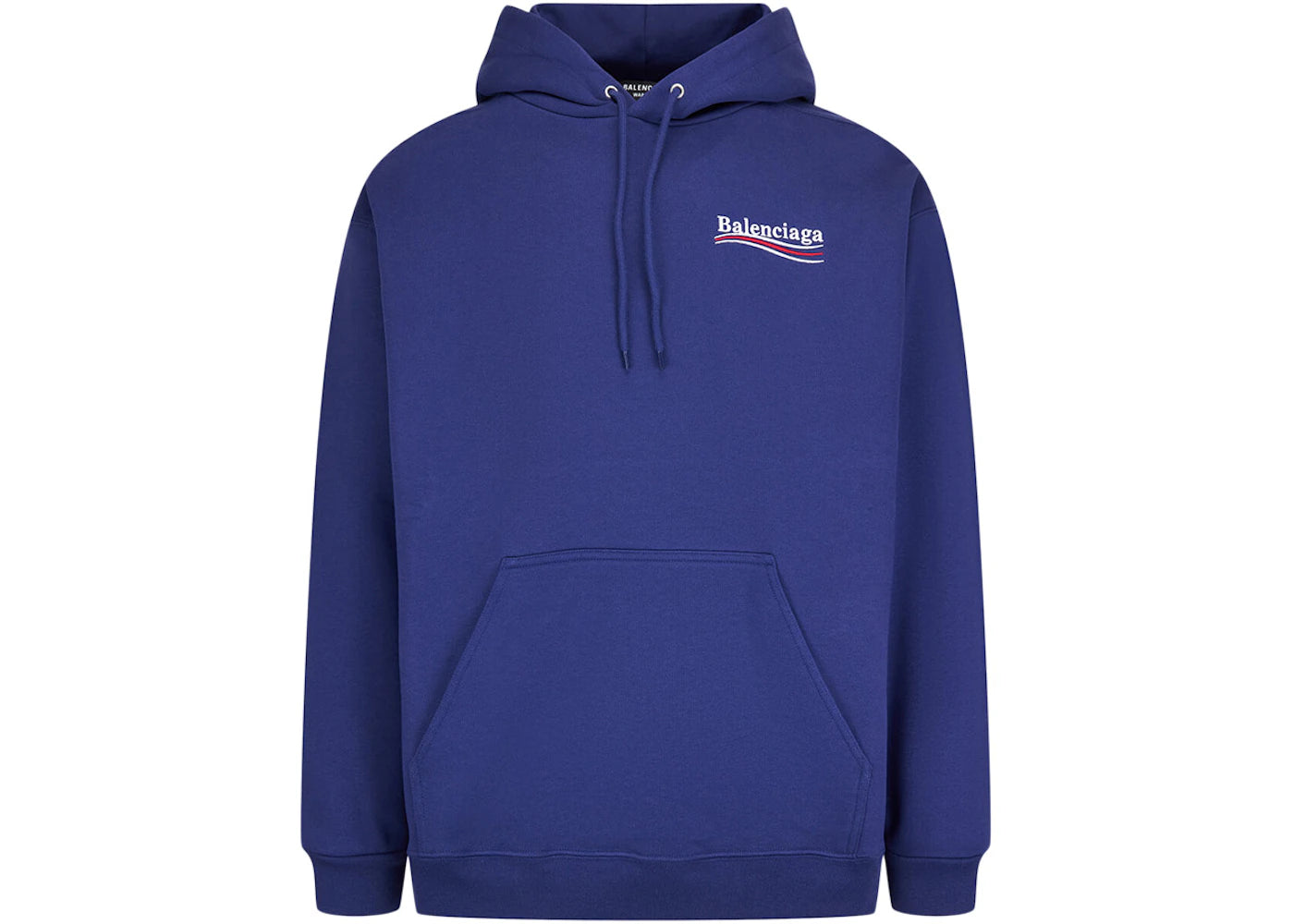 Balenciaga Political Campaign Medium Fit Hoodie Blue