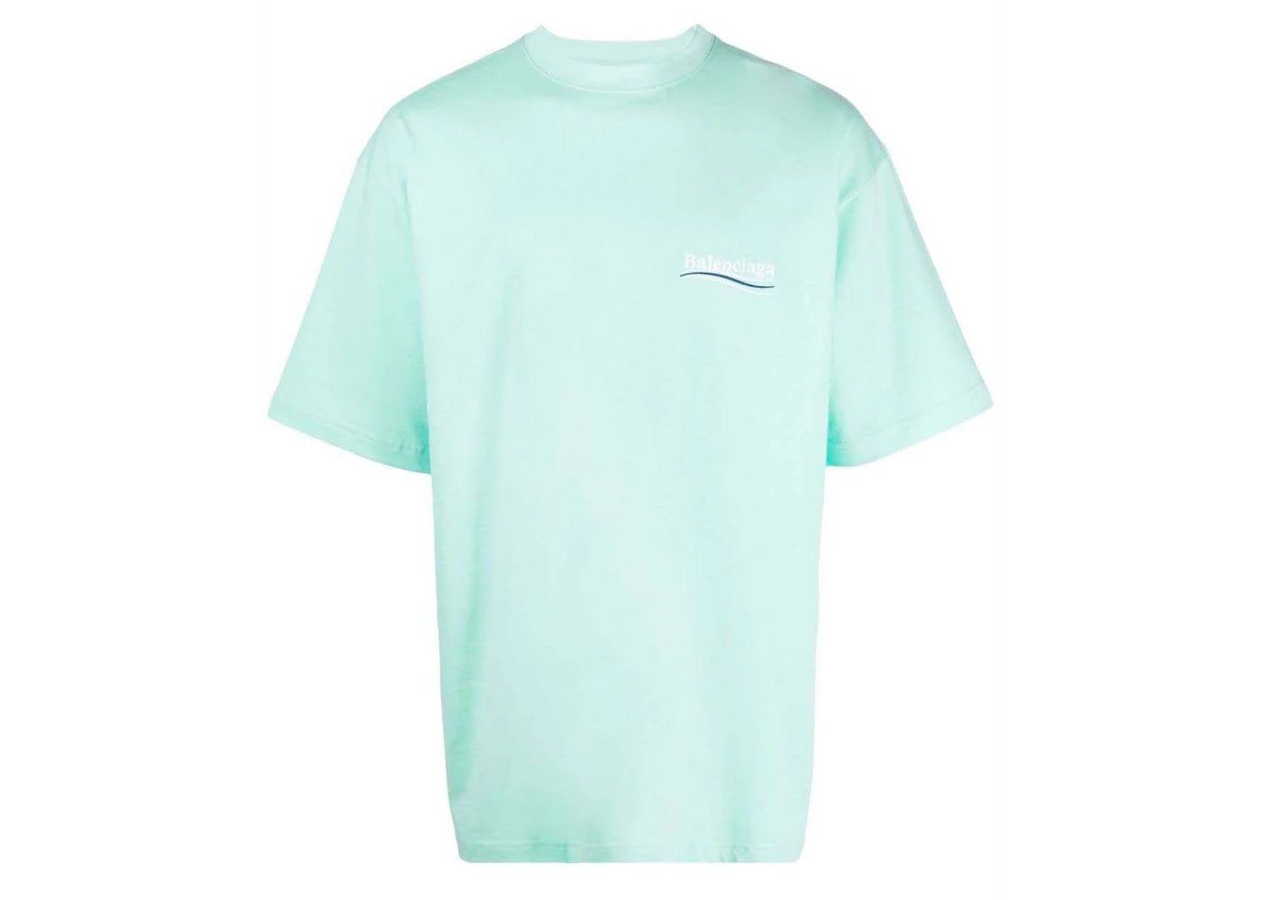 Balenciaga Political Campaign Oversized Logo-Print T-shirt Mint