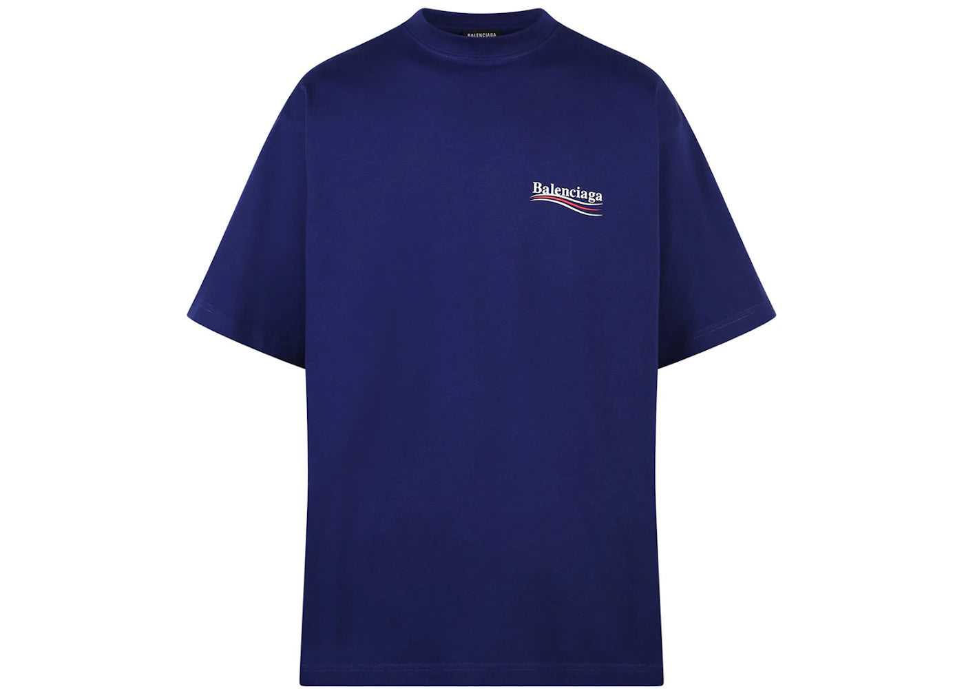 Balenciaga Political Campaign Oversized T-Shirt Dark Blue/Multi