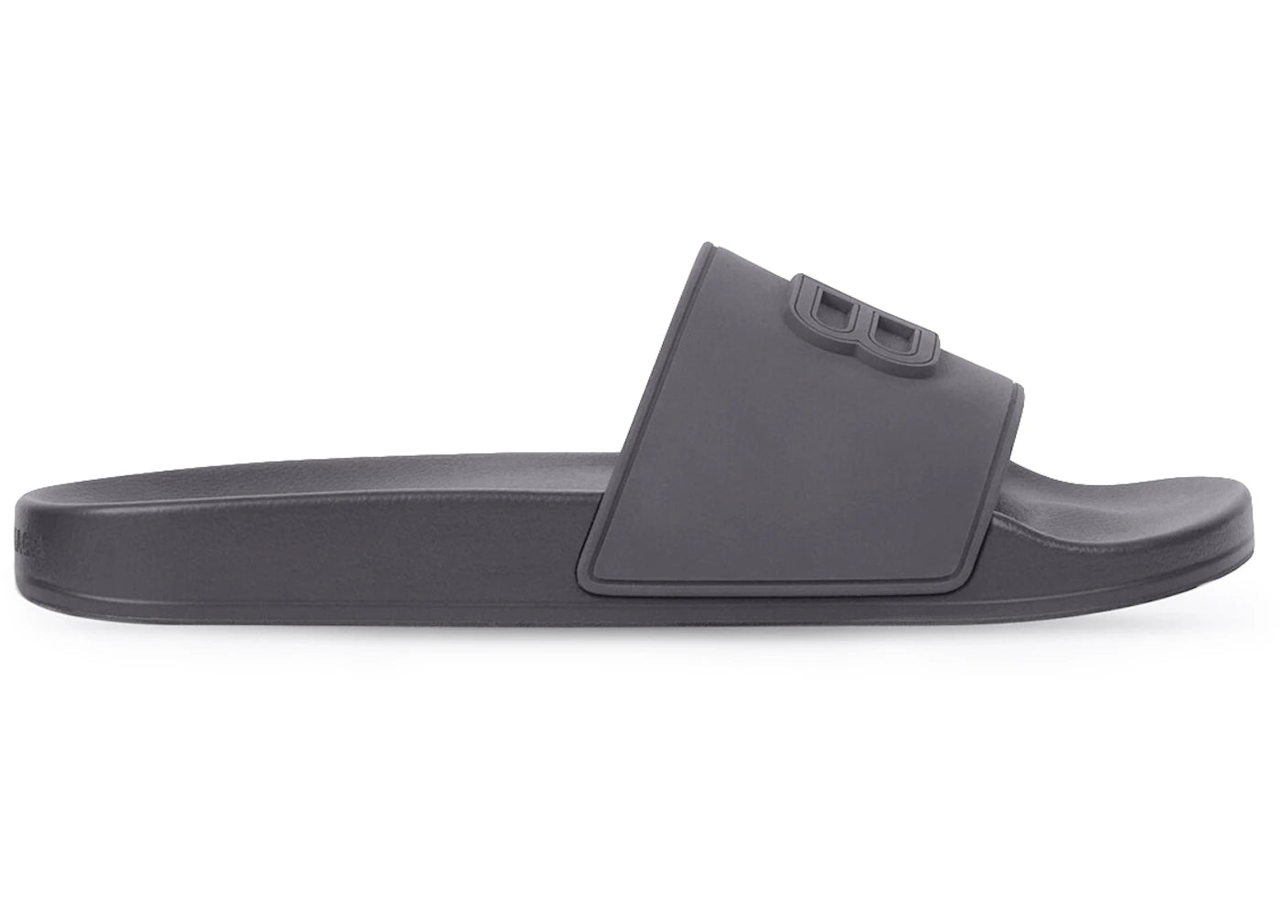 Balenciaga Pool Slides 3D BB Logo Dark Grey