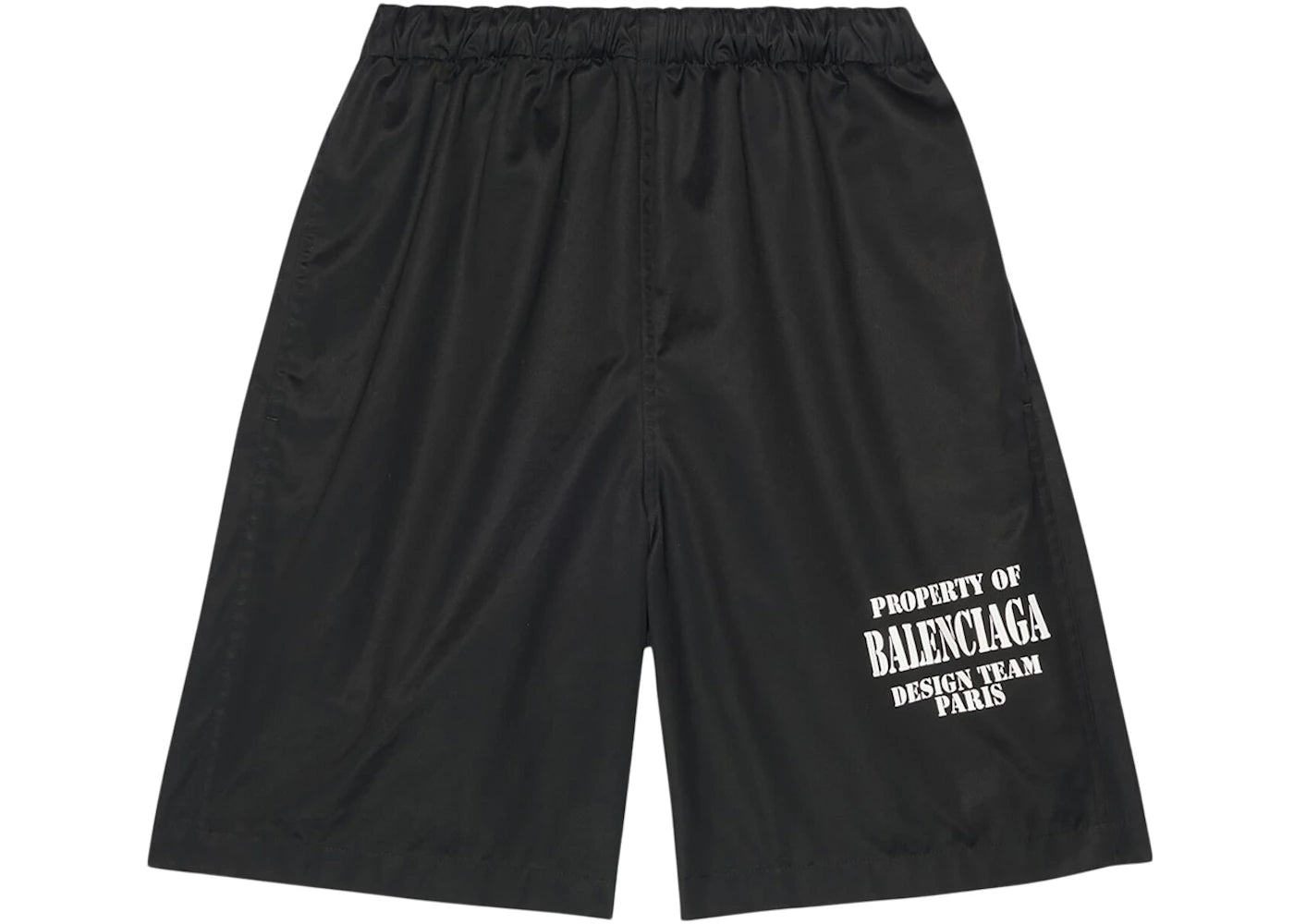 Balenciaga Property Baggy Shorts Black/White Logo