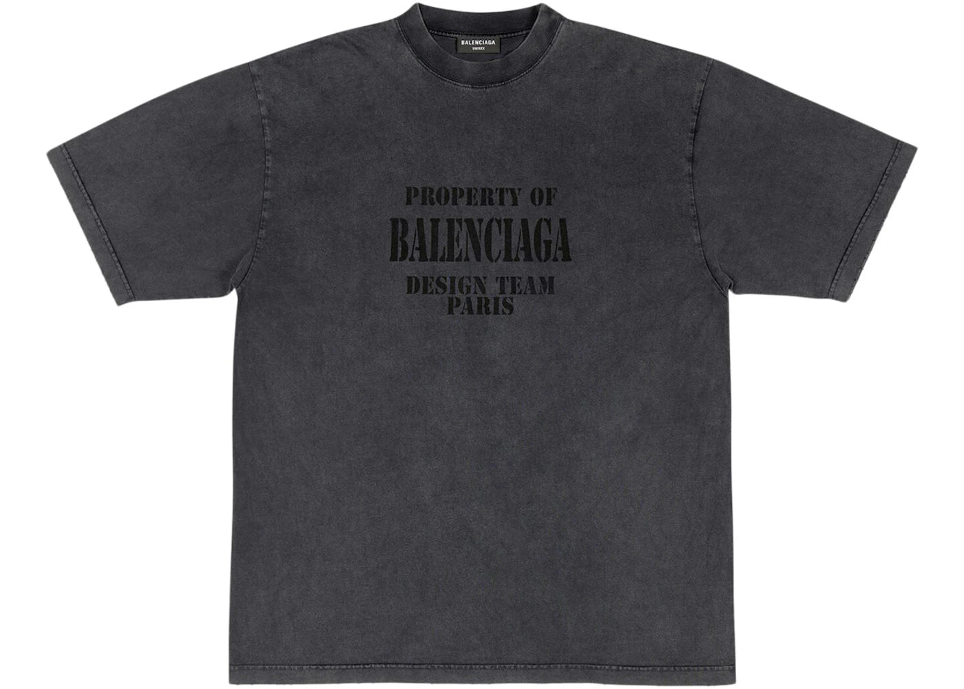 Balenciaga Property Large Fit Vintage T-shirt Black/White