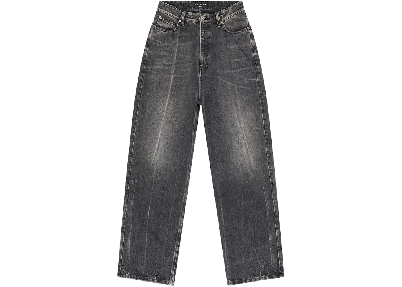 Balenciaga Pull-Up Japanese Denim Extra Large Pants Black/White