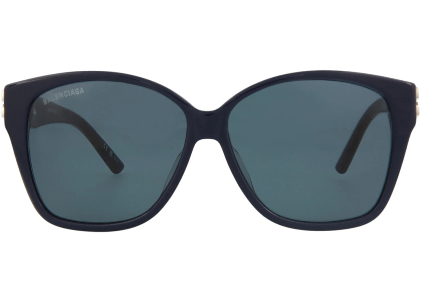 Balenciaga Rectangle-Frame Acetate Sunglasses Blue/Silver (BB0135SA-30009996-004)