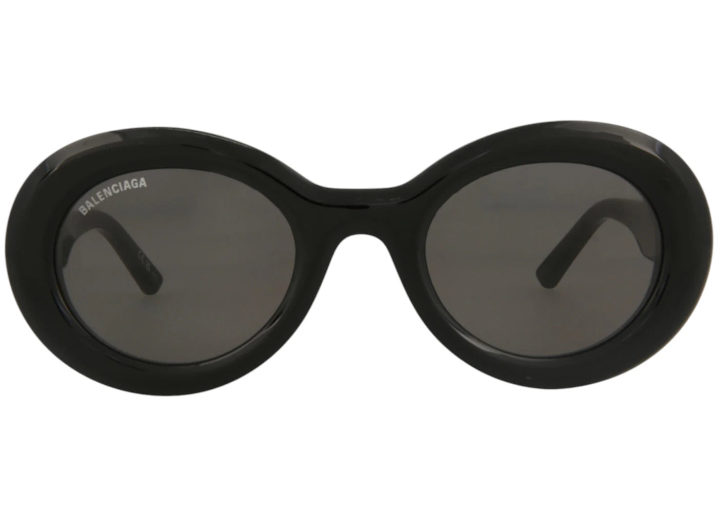 Balenciaga Round-Frame Acetate Sunglasses Black/Grey (BB0074S-30008394-001-00011)