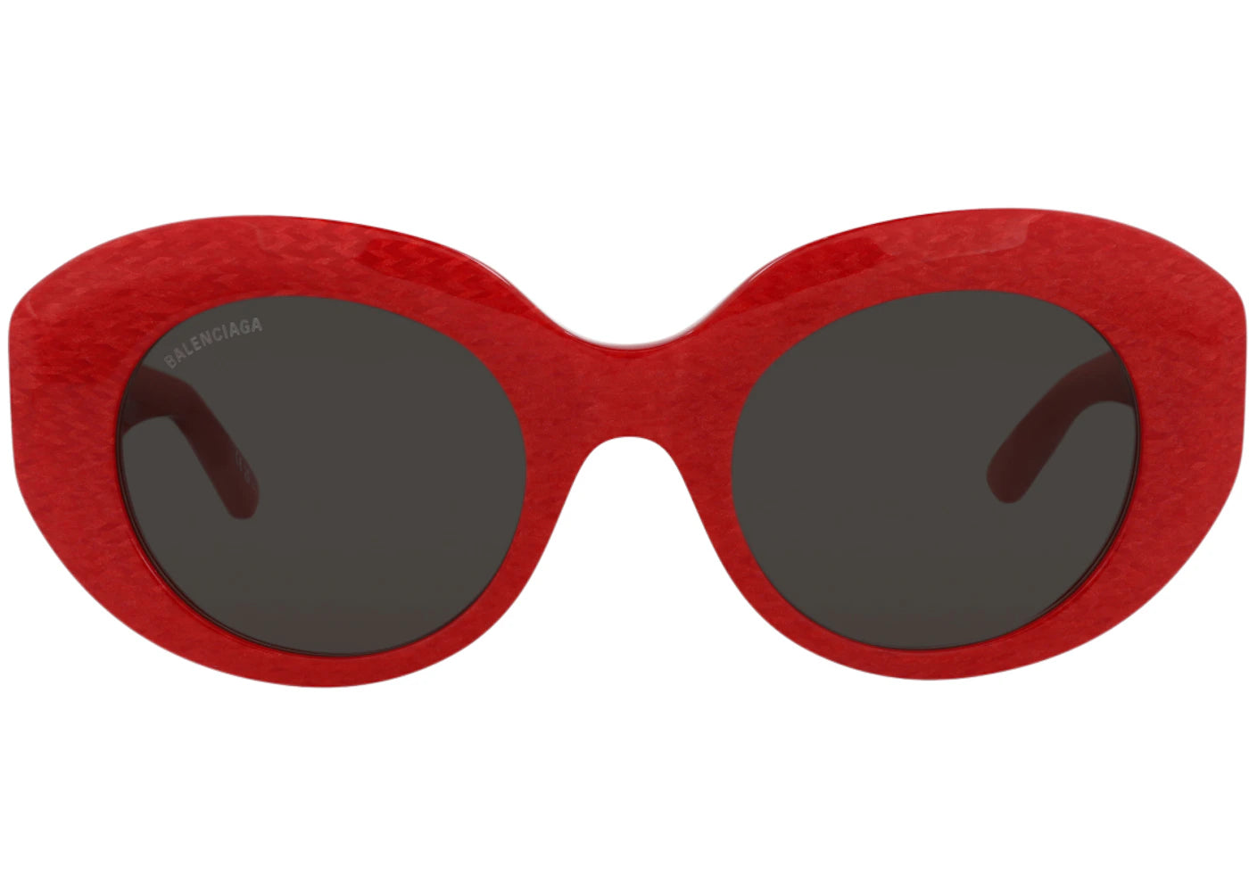 Balenciaga Round-Frame Acetate Sunglasses Red/Red/Grey (BB0235S-30013502-003)