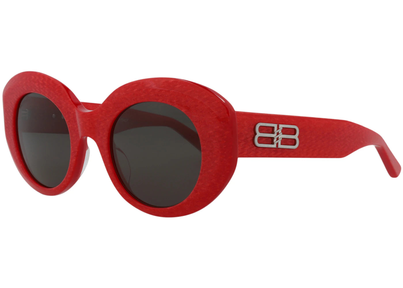Balenciaga Round Oval Sunglasses Red/Grey (BB0235S-30013502-003)
