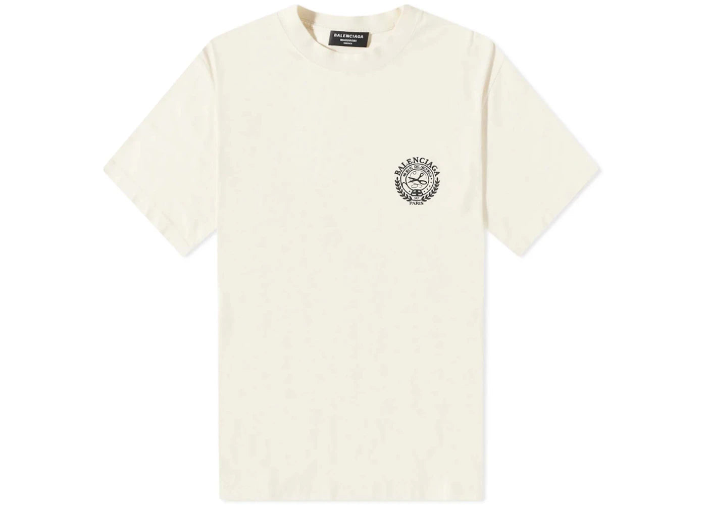 Balenciaga Scissor Crest T-shirt Cream/Black