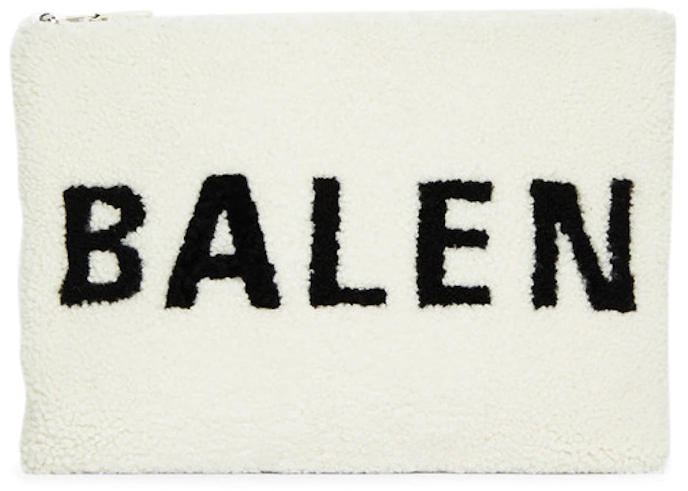 Balenciaga Shearling Pouch White/Black