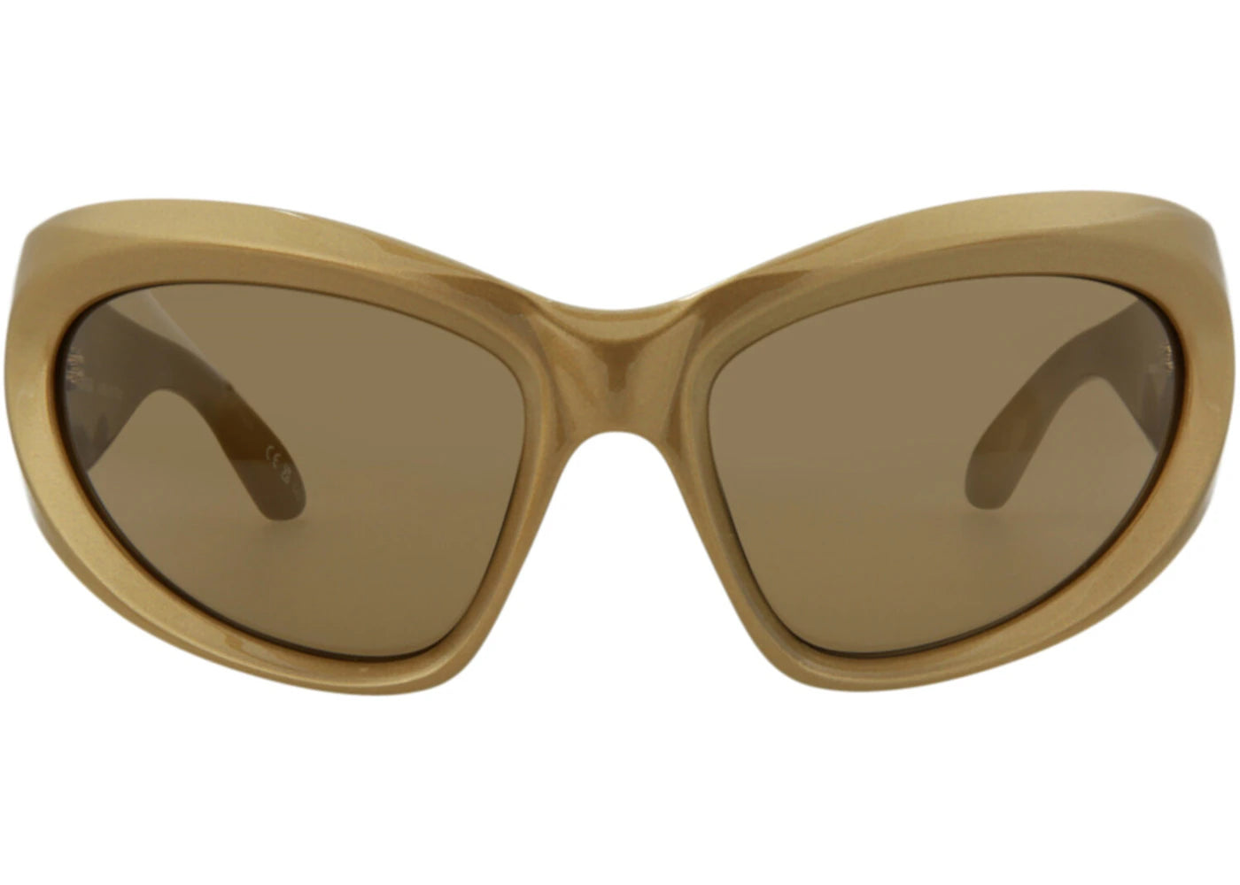 Balenciaga Shield-Frame Bio Injection Sunglasses Gold/Gold/Brown (BB0228S-30013403-004)