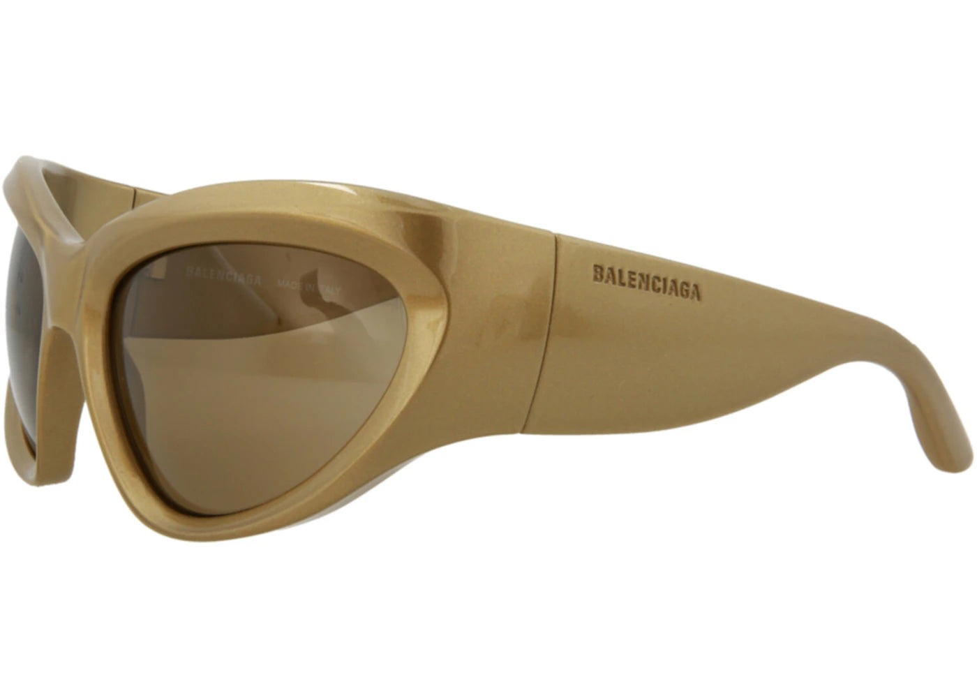 Balenciaga Shield Sunglasses Gold/Brown (BB0228S-30013403-004)