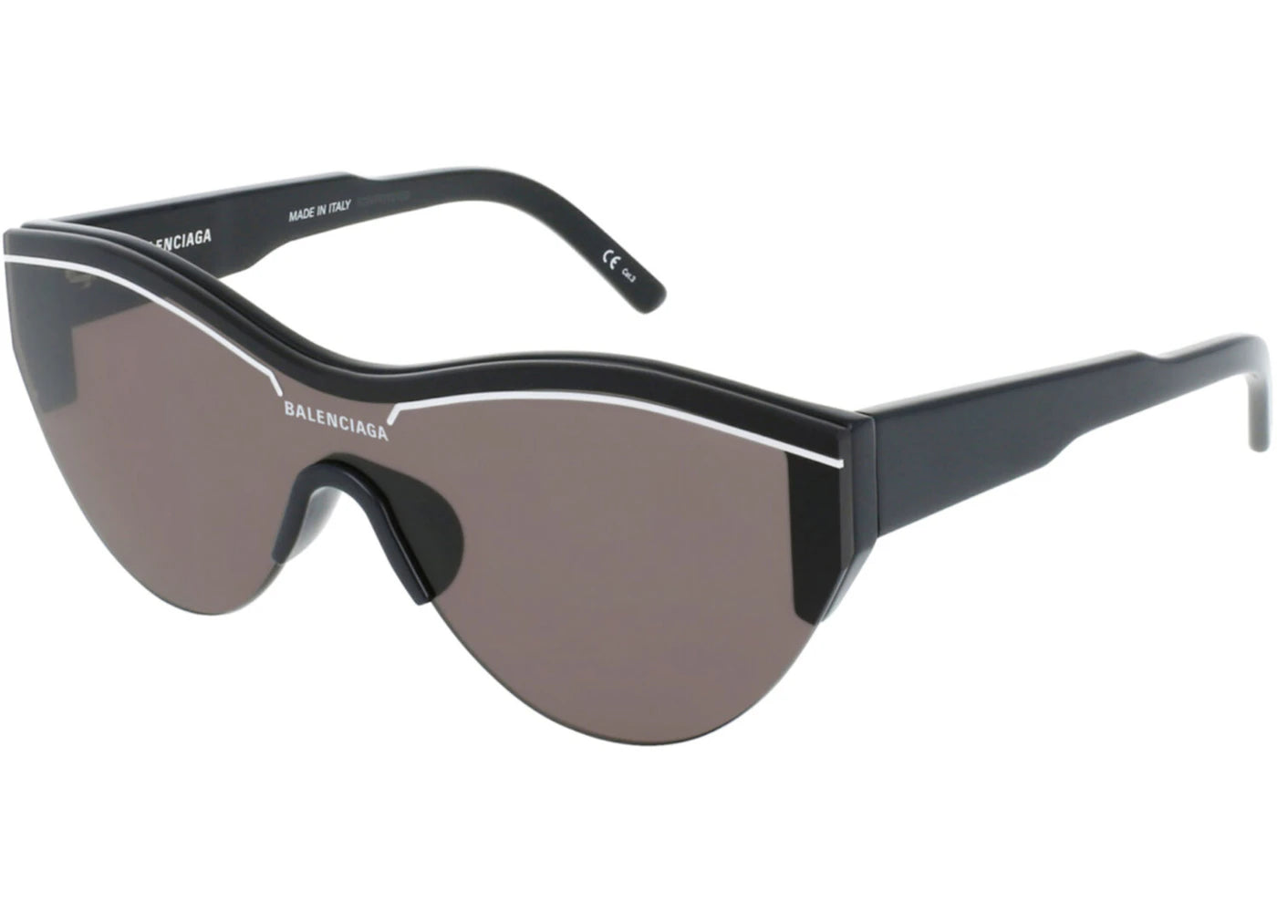 Balenciaga Shield Wrap Sunglasses Black/Grey (BB0004SA-30007308-001)