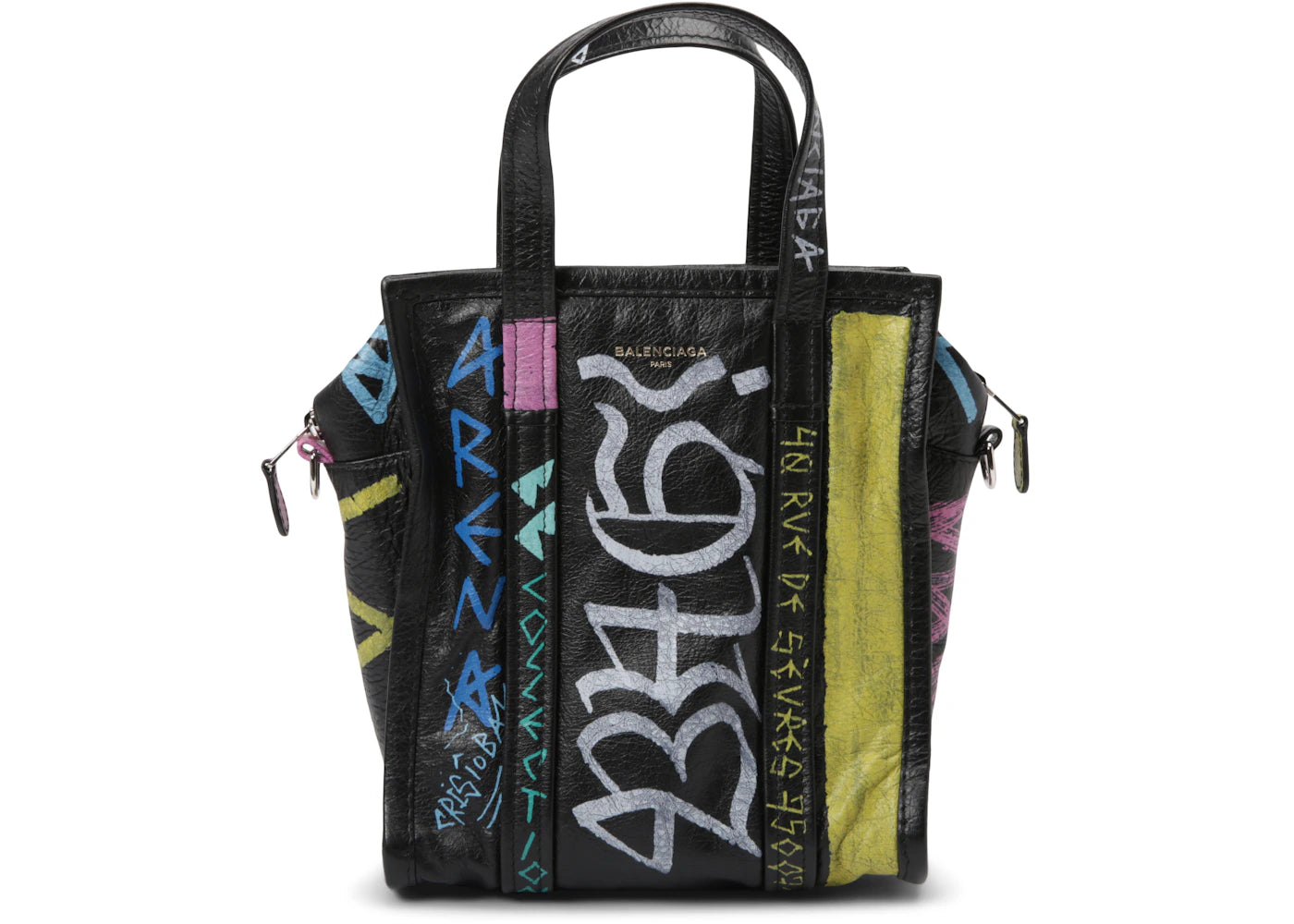Balenciaga Shopper Bazar Graffiti XS Black Multicolor