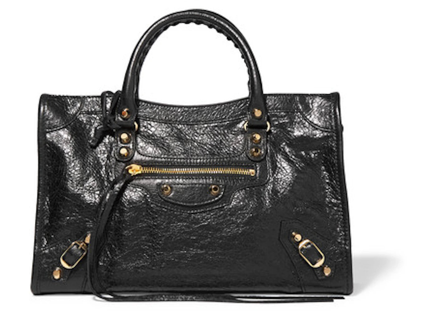 Balenciaga Short Strap Classic City Textured S Black