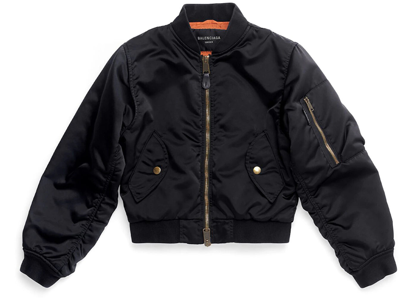 Balenciaga Shrunk Bomber Jacket Black