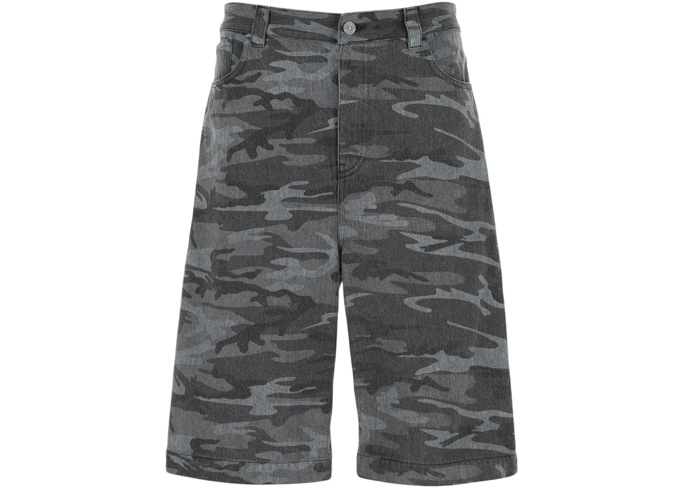 Balenciaga Skater Camouflage Bermuda Shorts Black/Grey