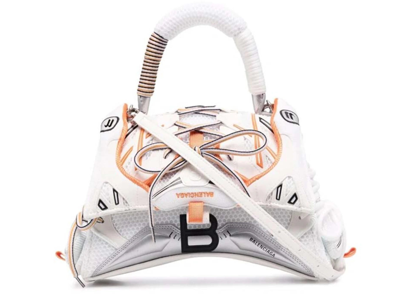 Balenciaga Sneakerhead Top Handle Small White/Orange