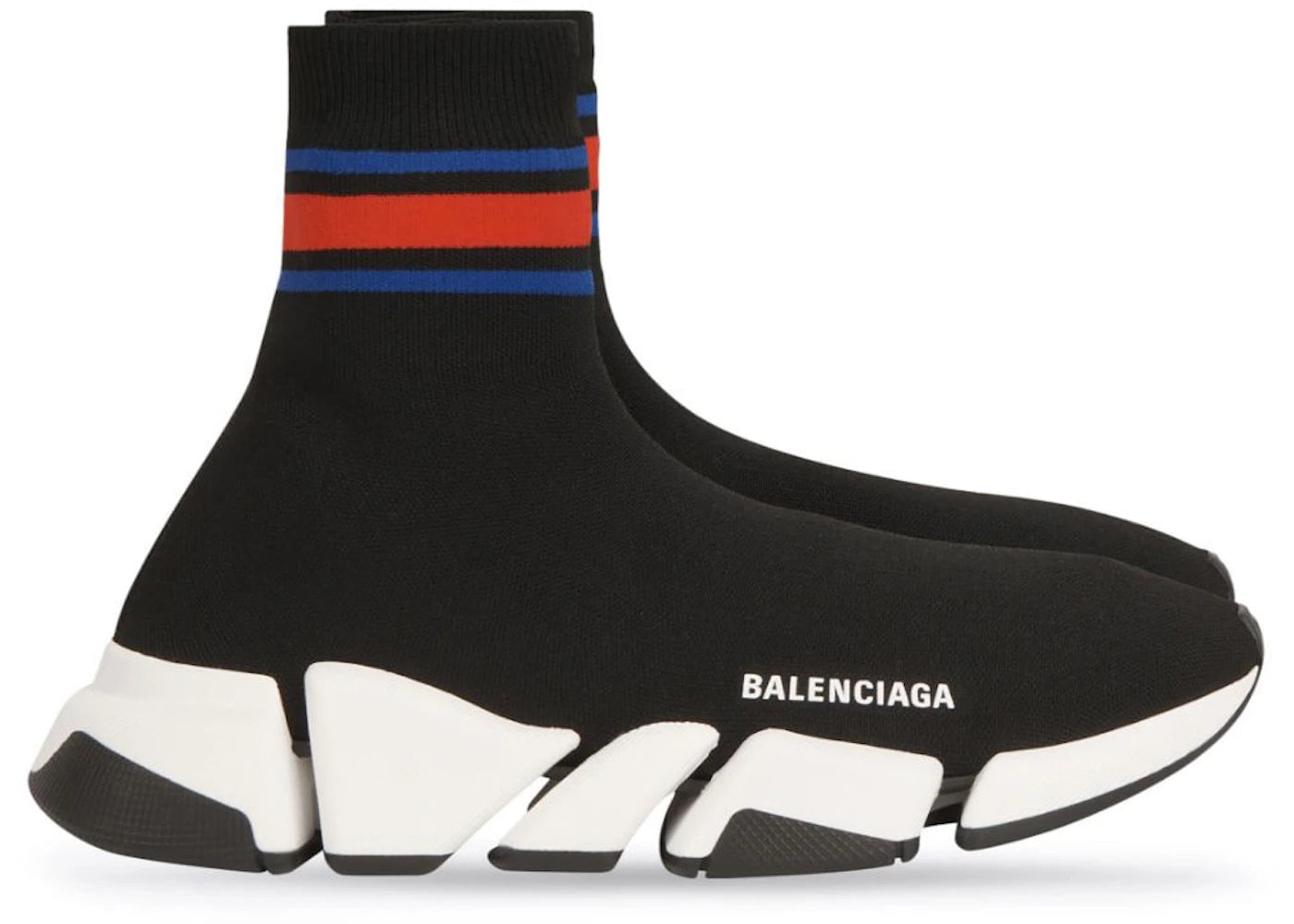 Balenciaga Speed 2.0 Black Blue Red Stripe