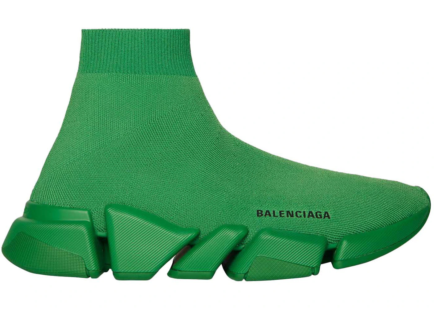 Balenciaga Speed 2.0 Monochrome Recycled Knit Green (Women's)