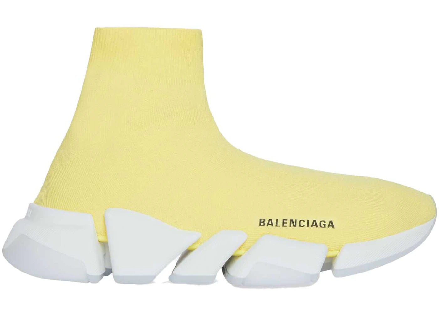 Balenciaga Speed 2.0 Recycled Knit Transparent Sole Yellow (Women's)